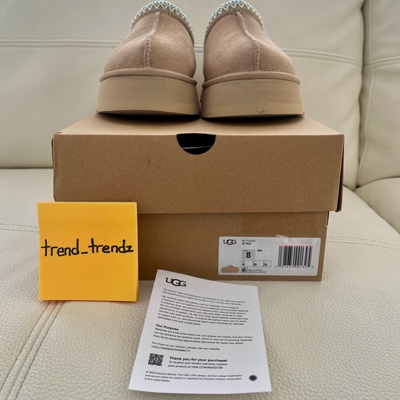 Last 1 | NEW UGG Tazz platform slipper Sand Womens 8 1122553 Clog Mules Shoes - Picture 2 of 11